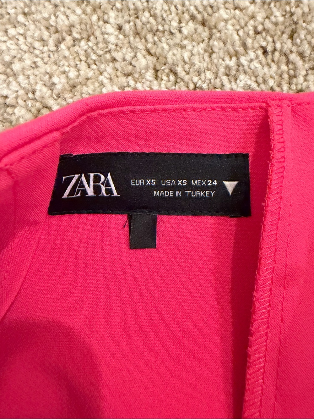 ZARA PINK MINI SKIRT SIZE XS - Picture 3 of 3
